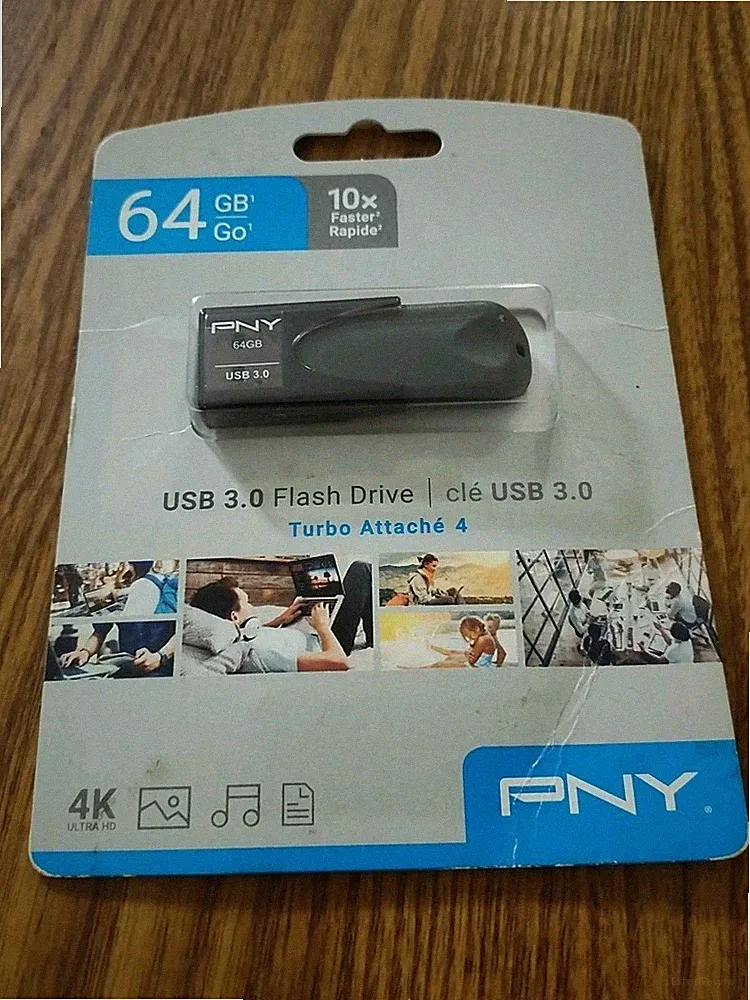 PNY 64GB USB 3.0 Flash Drive Black/Grey